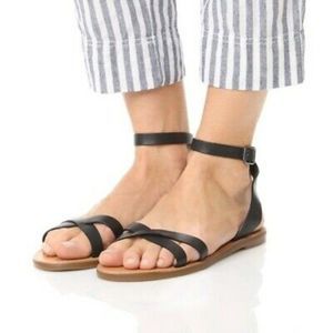 Madewell Black Leather Sandals